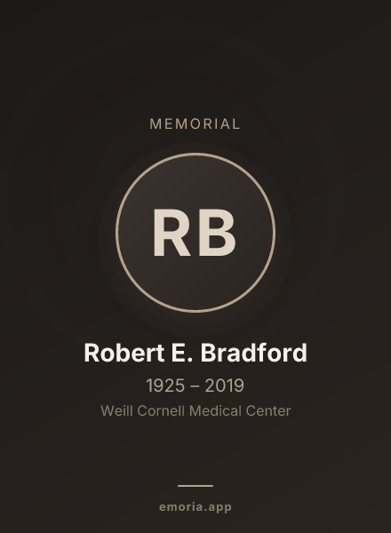 Memorial portrait of Robert E. Bradford
