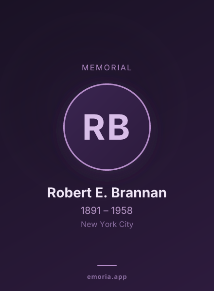 Memorial portrait of Robert E. Brannan