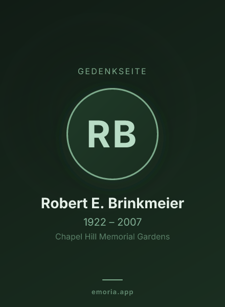 Gedenkportrait von Robert E. Brinkmeier