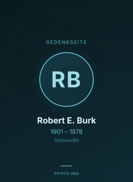 Gedenkportrait von Robert E. Burk