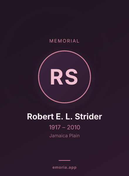 Memorial portrait of Robert E. L. Strider