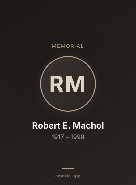 Memorial portrait of Robert E. Machol