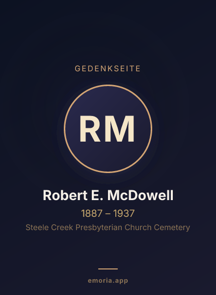 Gedenkportrait von Robert E. McDowell