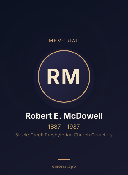 Memorial portrait of Robert E. McDowell