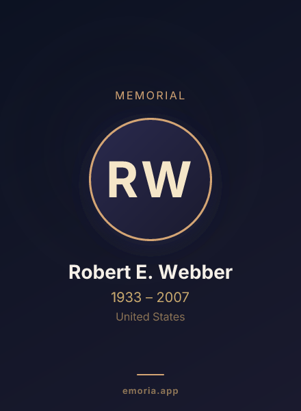 Memorial portrait of Robert E. Webber