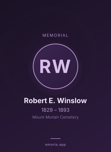 Memorial portrait of Robert E. Winslow