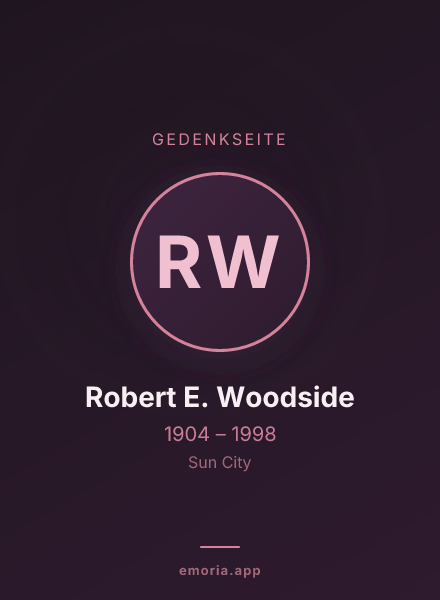 Gedenkportrait von Robert E. Woodside