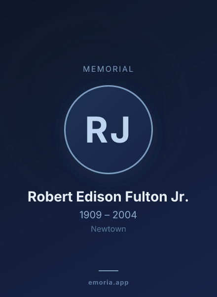 Memorial portrait of Robert Edison Fulton Jr.