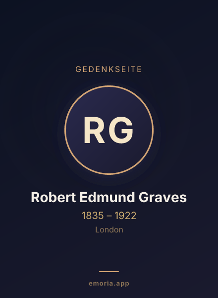 Gedenkportrait von Robert Edmund Graves