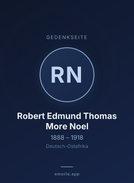 Gedenkportrait von Robert Edmund Thomas More Noel