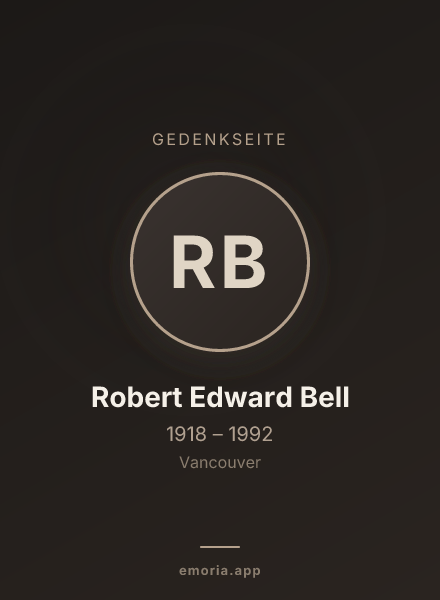 Gedenkportrait von Robert Edward Bell