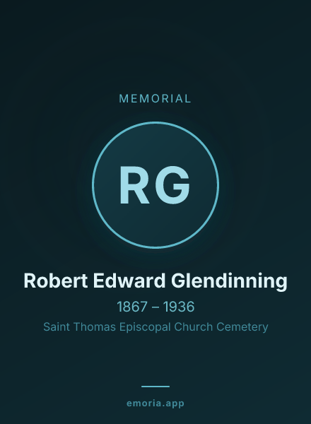 Memorial portrait of Robert Edward Glendinning