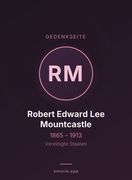 Gedenkportrait von Robert Edward Lee Mountcastle