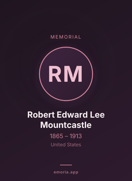 Memorial portrait of Robert Edward Lee Mountcastle
