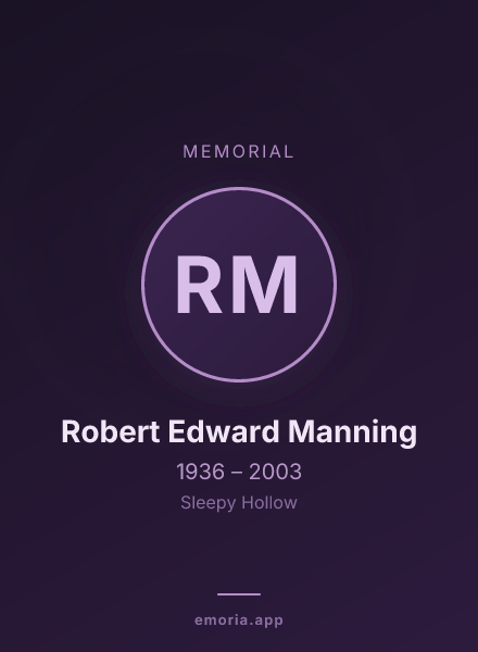 Memorial portrait of Robert Edward Manning
