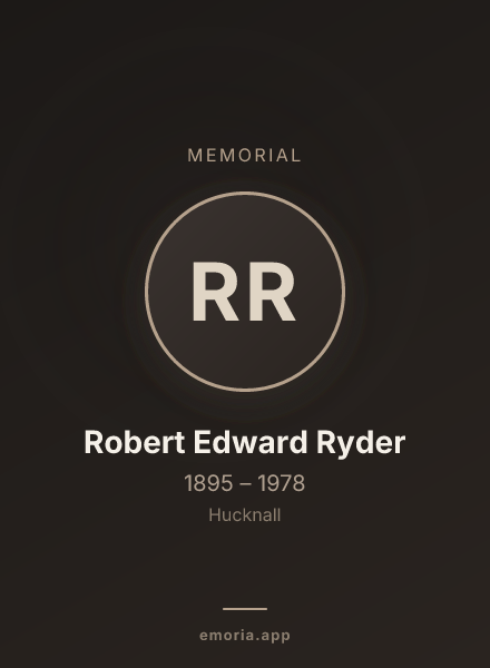 Memorial portrait of Robert Edward Ryder