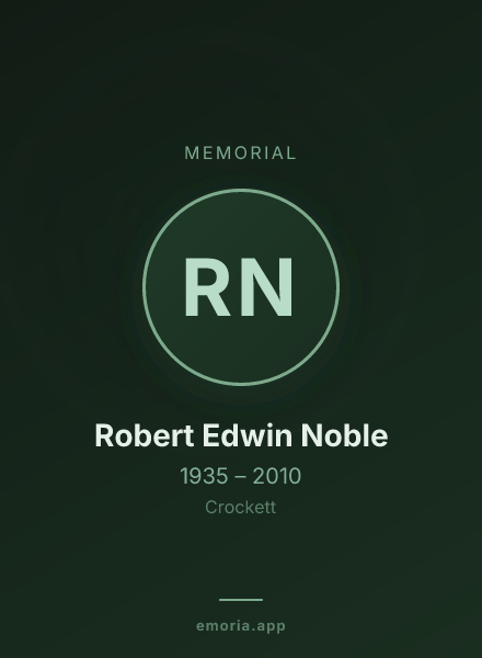Memorial portrait of Robert Edwin Noble