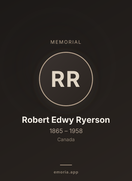 Memorial portrait of Robert Edwy Ryerson