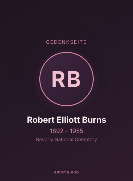 Gedenkportrait von Robert Elliott Burns