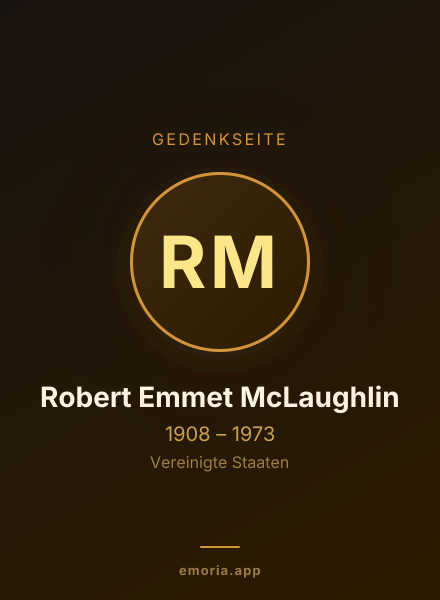 Gedenkportrait von Robert Emmet McLaughlin