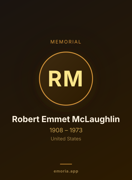 Memorial portrait of Robert Emmet McLaughlin