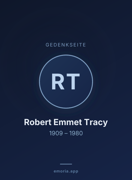 Gedenkportrait von Robert Emmet Tracy