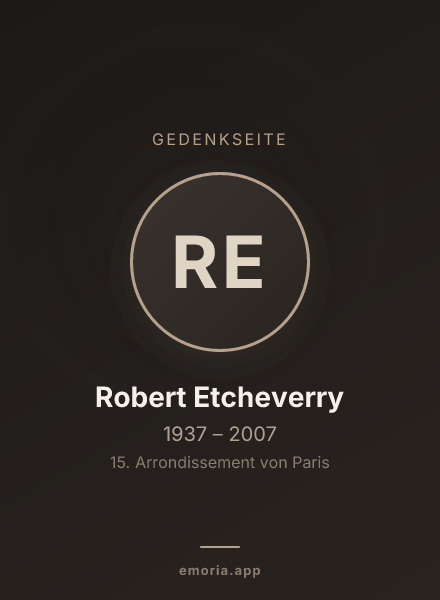 Gedenkportrait von Robert Etcheverry