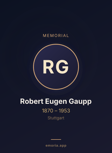 Memorial portrait of Robert Eugen Gaupp