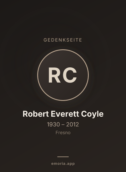 Gedenkportrait von Robert Everett Coyle