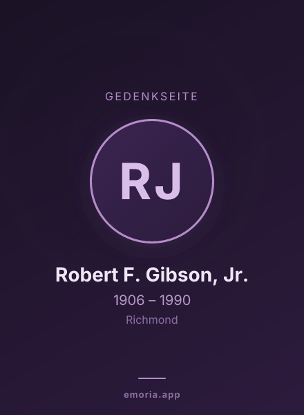 Gedenkportrait von Robert F. Gibson, Jr.