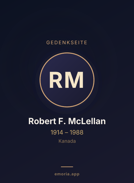 Gedenkportrait von Robert F. McLellan