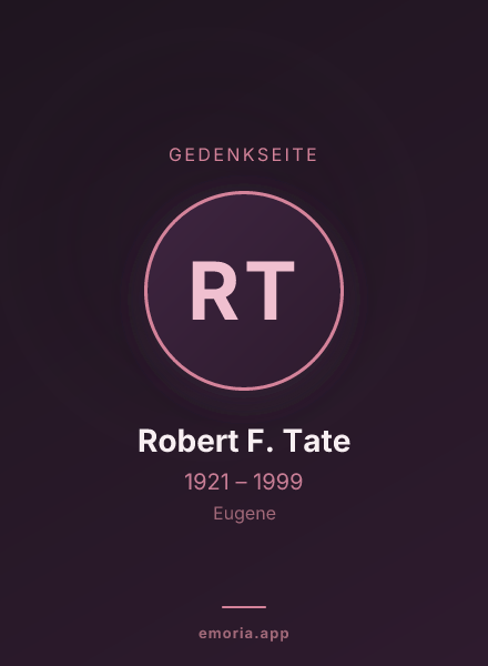 Gedenkportrait von Robert F. Tate