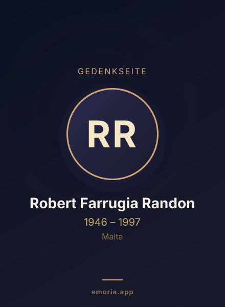 Gedenkportrait von Robert Farrugia Randon