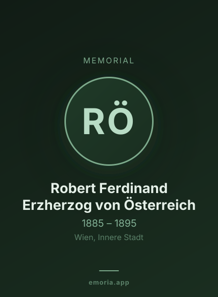 Memorial portrait of Robert Ferdinand Erzherzog von Österreich