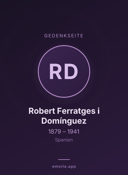 Gedenkportrait von Robert Ferratges i Domínguez