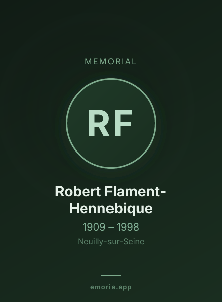 Memorial portrait of Robert Flament-Hennebique