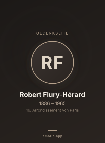 Gedenkportrait von Robert Flury-Hérard