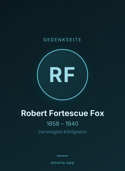 Gedenkportrait von Robert Fortescue Fox