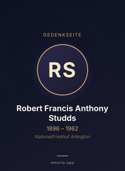 Gedenkportrait von Robert Francis Anthony Studds