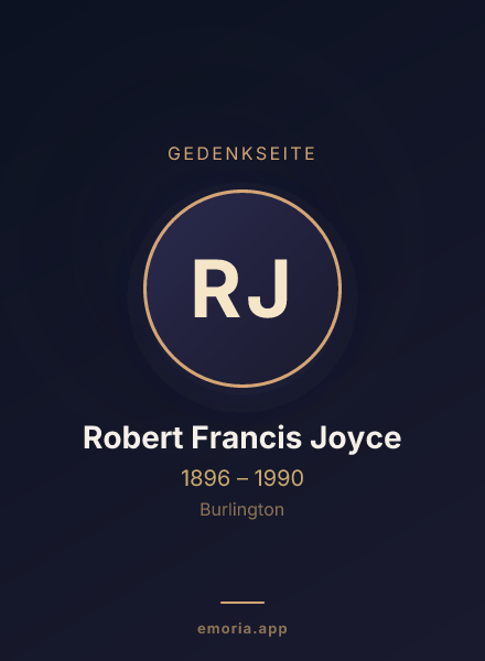 Gedenkportrait von Robert Francis Joyce