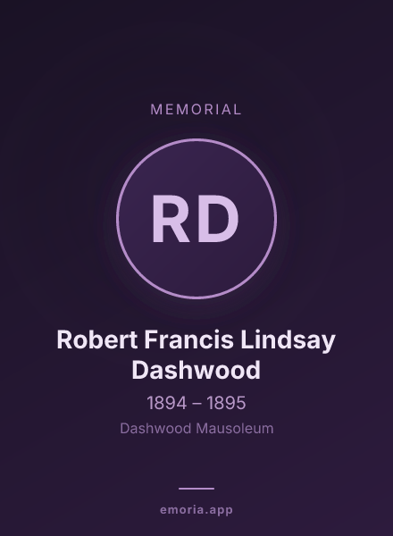 Memorial portrait of Robert Francis Lindsay Dashwood