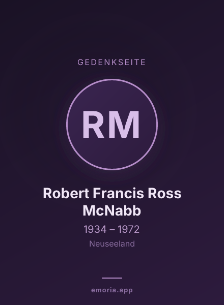 Gedenkportrait von Robert Francis Ross McNabb