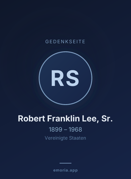 Gedenkportrait von Robert Franklin Lee, Sr.