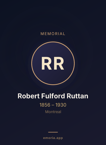 Memorial portrait of Robert Fulford Ruttan