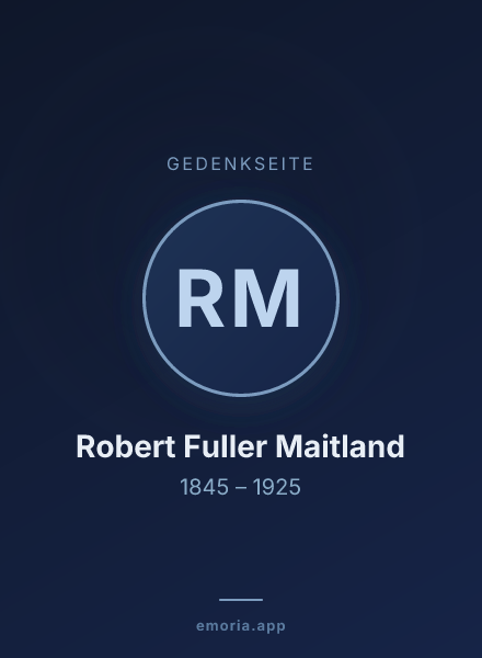 Gedenkportrait von Robert Fuller Maitland