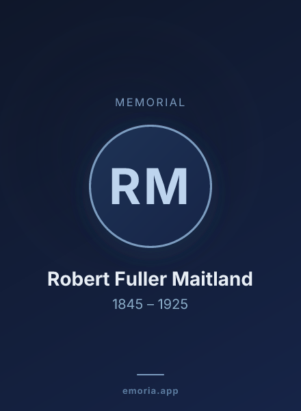 Memorial portrait of Robert Fuller Maitland