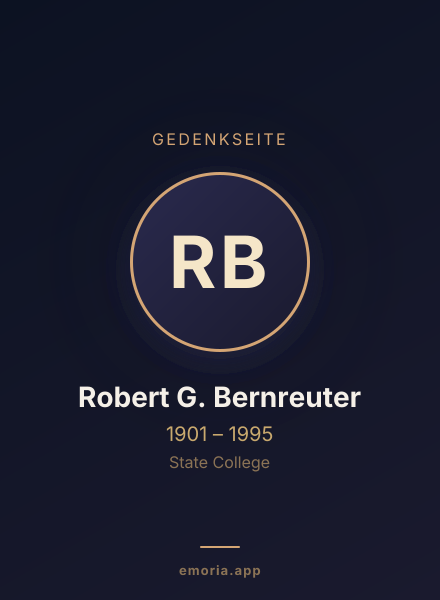 Gedenkportrait von Robert G. Bernreuter