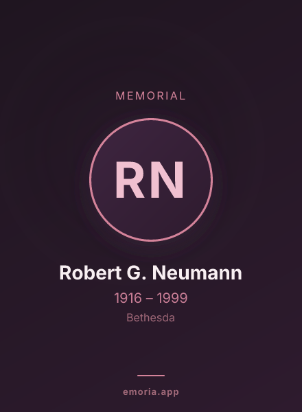 Memorial portrait of Robert G. Neumann