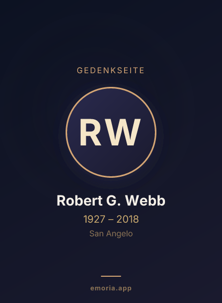 Gedenkportrait von Robert G. Webb