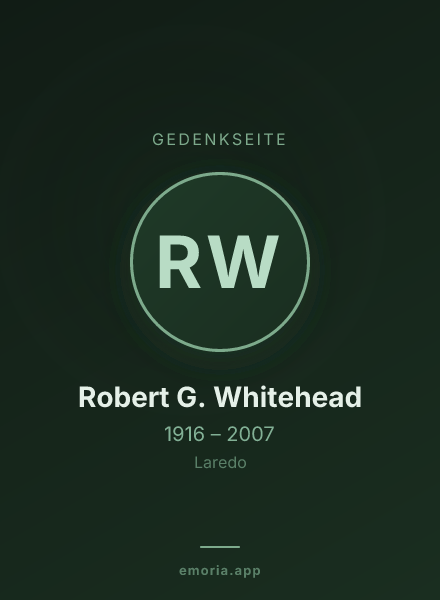 Gedenkportrait von Robert G. Whitehead